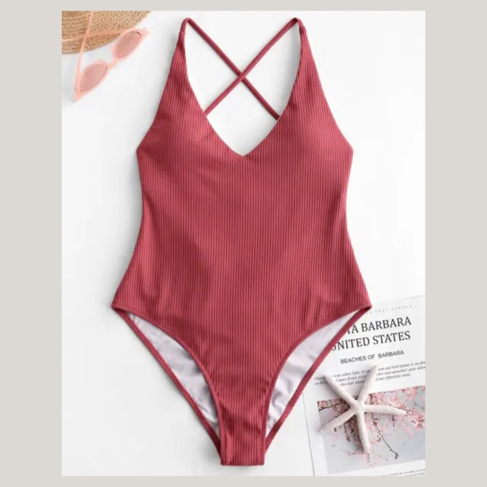 ZAFUL RIBBED ONE PIECE BIKINI